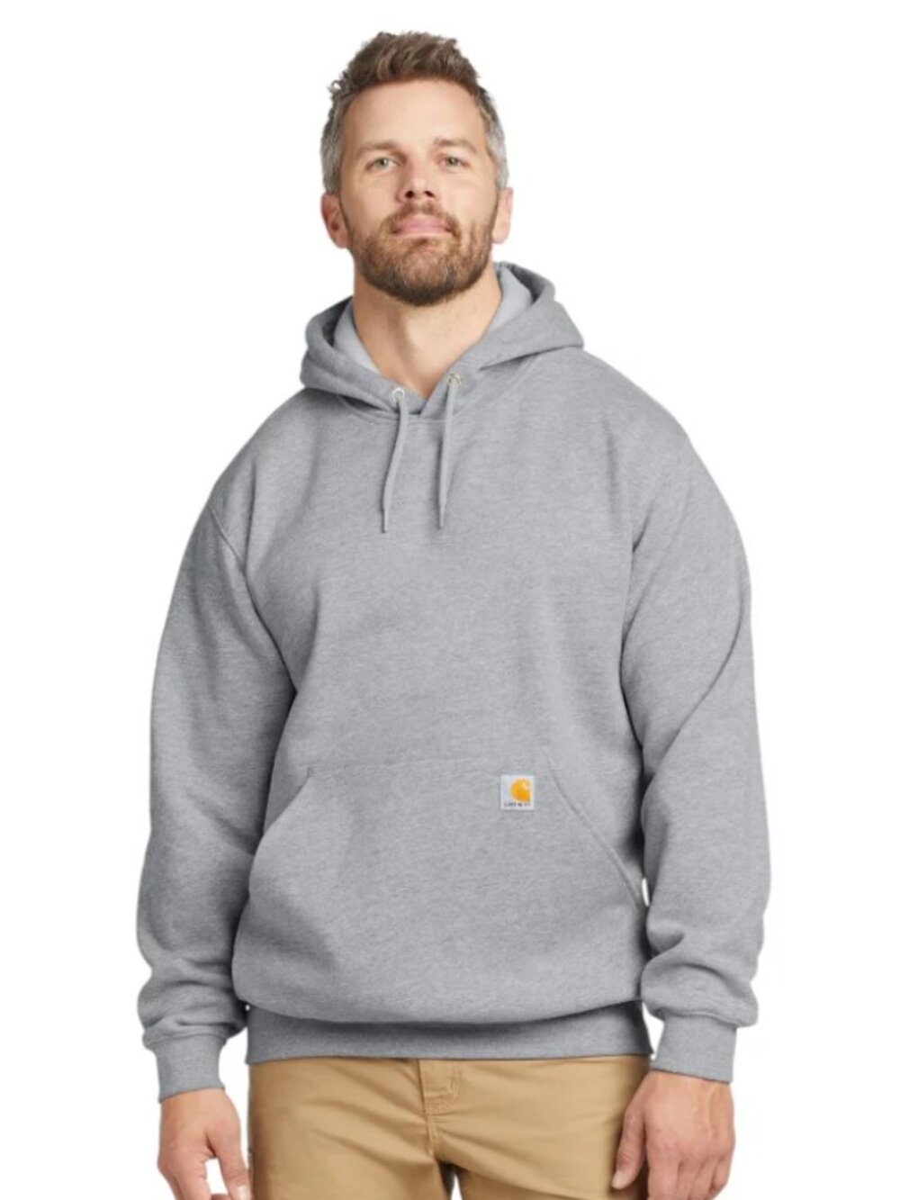 Carhartt Men's Fleece Hoodie Relaxed Fit TS6655-M Gray Size M